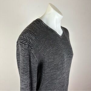 John Varvatos Ribbed Cable-Knit Sweater